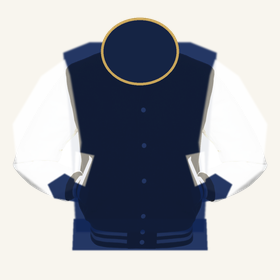 Hooded varsity jacket
