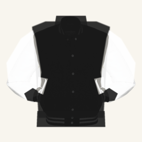 Knit collar varsity jacket